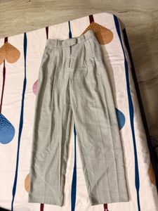 H&M High-Waisted Pleated Cigarette Trousers