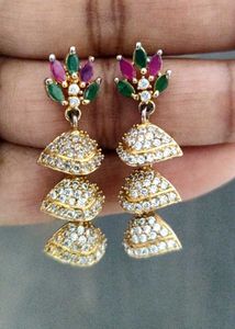 Gold colour coated Jhumka Earrings