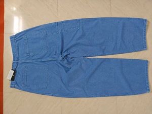 Classic Blue Denim Wide Leg Jeans