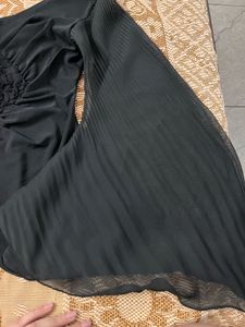 Elegant Black Flare Sleeve Top