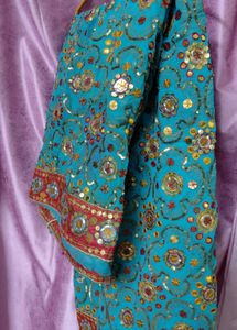 Embellished Teal Saree