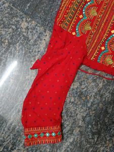 Vibrant Red Embroidered Kurti