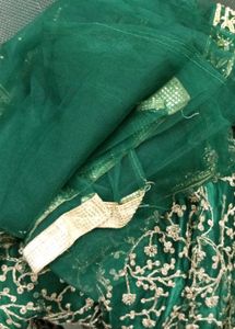 Emerald Green Embroidered sharara set