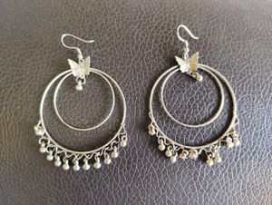 Boho Butterfly Hoop Earrings