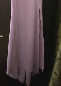 Fishtail Slit Padded Pink Evening Soft Gown