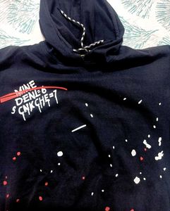 Hoodies Neck Printed (Black)