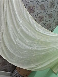 Elegant Embroidered Chiffon Scarf