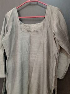 Grey Cotton Stitched Top -M Size