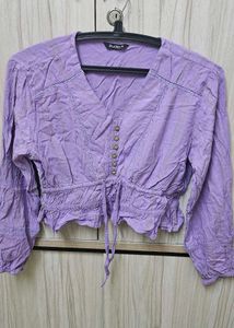 Cute Purple Crop Top From Zudio