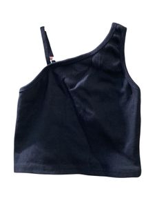 Chic Black One-Shoulder Crop Top