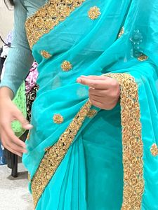 Golden Elegance Saree ✨
