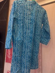 Blue Bandhani Print Kurta