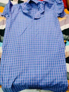 Comfy Blue Checkered Nightdress