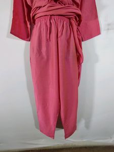 Pink Shade Maternity Kurta Set (Women's)