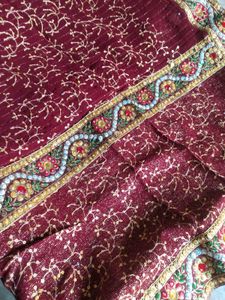 Elegant Maroon Embroidered Dupatta/Scarf