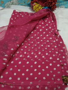 Beautiful Pink Saree with blouse