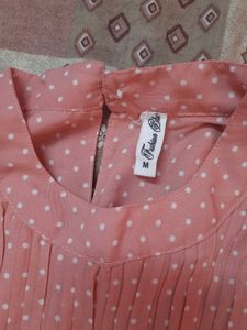 Chic Pink Polka Dot Blouse