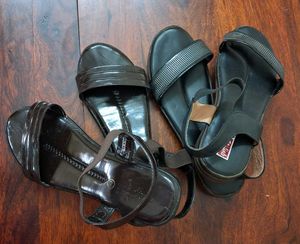 2 pairs Elastic Strap Sandals