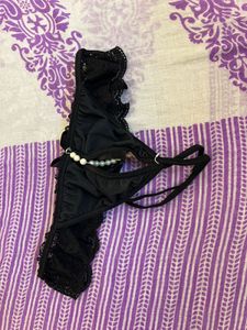 Elegant Black Lace Bikini Briefs