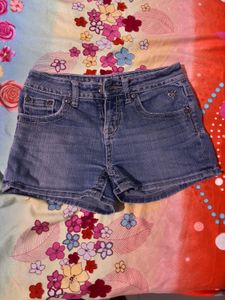 low-rise denim shorts