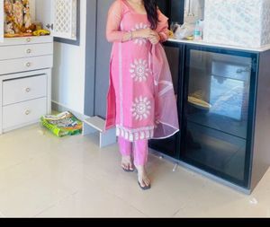 Elegant Pink Embroidered Salwar Suit