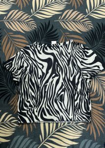 SSS Zebra Print Cropped Top