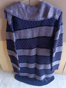 Cozy Striped Long Cardigan