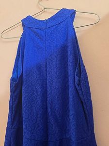 Elegant Royal Blue Lace Dress