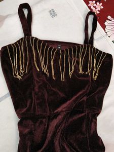 Maroon Velvet bodycon Dress