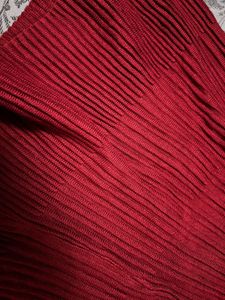 Chic A-Line Mini Skirt - Burgundy