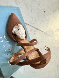 Elegant Nude Suede Heels – My Foot