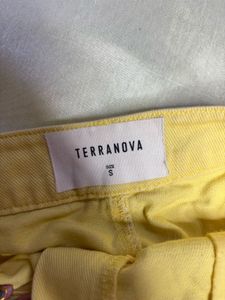 Yellow Mini Skirt with Zipper