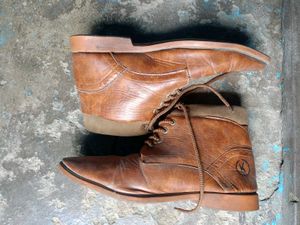 Men's Brown Lace-Up Ankle Boots