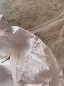 White Collared Crop Top