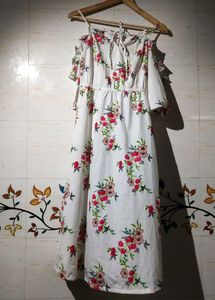 Floral Cold Shoulder Dress