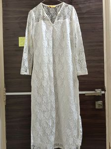 SIRIKIT WHITE NET KURTA