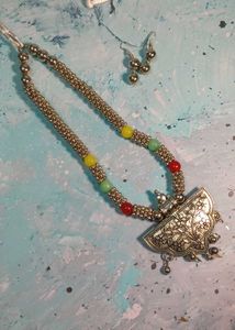 Boho Ethnic Necklace & Earring Set