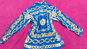 🔥✨ Blue Chain Print shirt