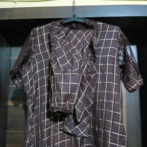 Chic Checked Kurta Set