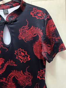 Dragon Print Mini Dress
