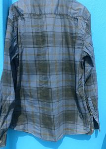 Men's Blue Plaid Long Sleeve Shirt