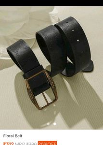 Y2k Faux Leather Belt with Antique Buckle
