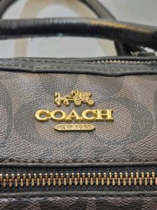 Coach Signature Monogram Satchel Bag