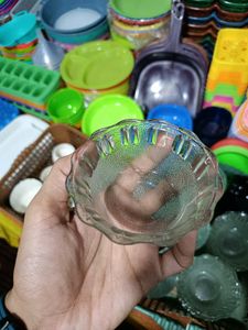 3 Clear Glass Serving Bowls