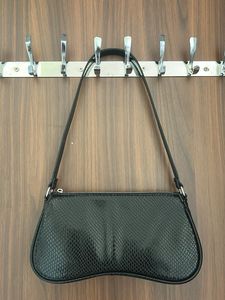 H&amp;M black baguette shoulder bag