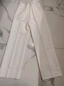 Chic White Wide-Leg korean pant