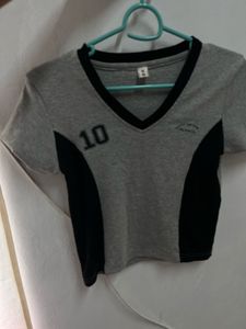 Grey & Black Graphic T-Shirt