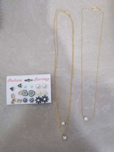 set of 9 pair ear studs and 2 beautiful pendants
