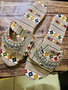 Embroidered Bohemian Slip-On Sandals