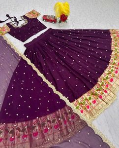 Purple Lehenga Choli Set(fully stitched)